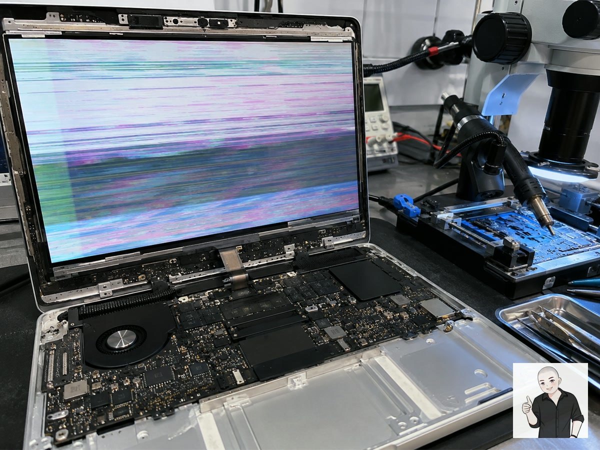MacBook 拆机后连接屏幕进行闪烁、屏线和背光链路检测
